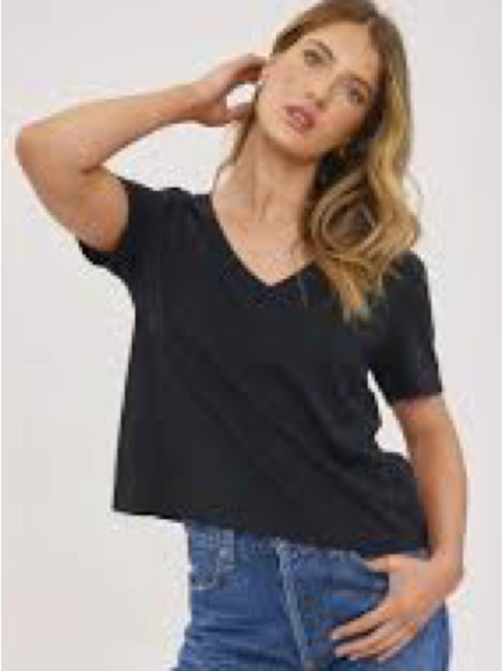 ♠️5/$25♠️Lole Classic Black Ribbed V-Neck Women's Top